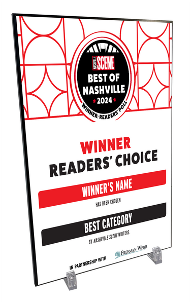 "Best of Nashville" Award Plaque